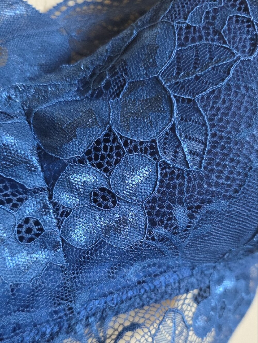 Blue Lace Bralette Crop Top - Unbranded - Picture 5 of 6